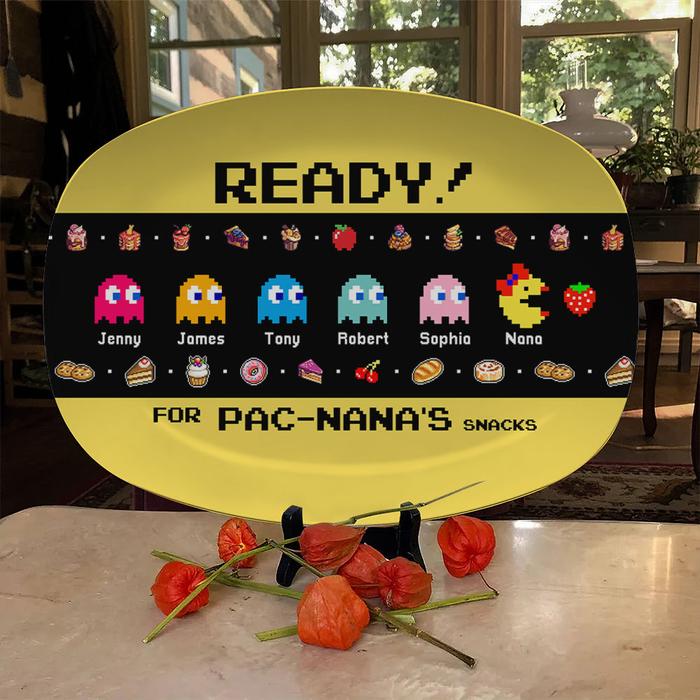 Ready For Pac-Nana's Snacks-TT-02htpo210623 Personalized Resin Plate- Gift For Grandma- Gift For Mom - Resin Plate - GoDuckee