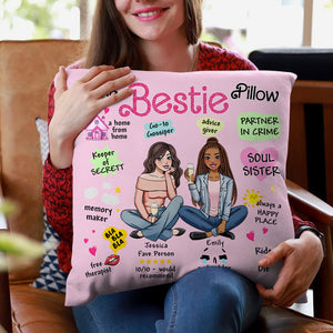 Personalized Gifts For Besties Square Pillow 03TOQN231124HH - Pillow - GoDuckee