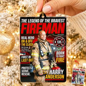 Custom Photo Firefighter Ornament - Personalized Christmas Gifts 04hudt260826