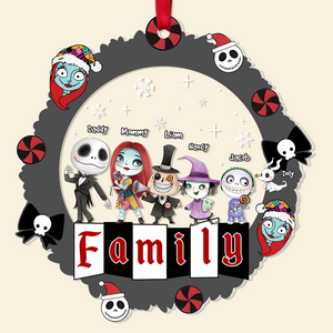 Personalized Gift For Family Ornament, Horror Christmas Family 01KAPU091124 - Ornament - GoDuckee