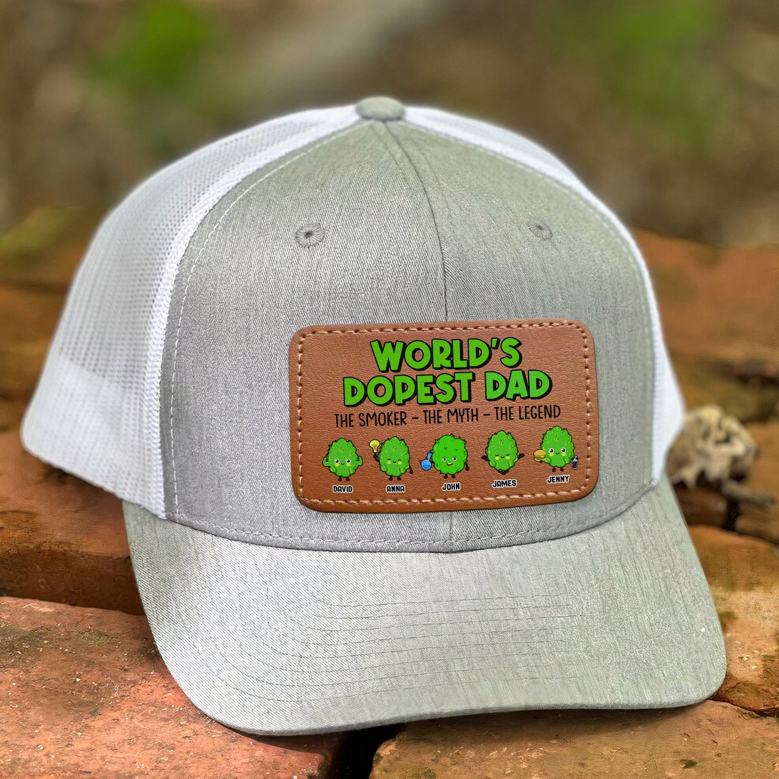 Personalized Gifts For Dad Leather Patch Hat 05actn210524 - Caps - GoDuckee