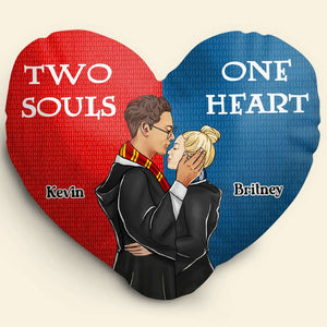Two Souls One Heart, Custom Shape Pillow, Magical Couple Gifts 01HUDT030124TM - Pillow - GoDuckee