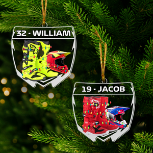 Personalized Gifts For Motocross Lovers Christmas Ornament 01hupu021124 - Ornament - GoDuckee