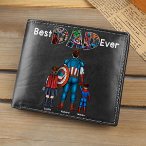 Personalized Gifts For Dad PU Leather Wallet 05QHQN040524PA Father's Day - PU Leather Wallet - GoDuckee