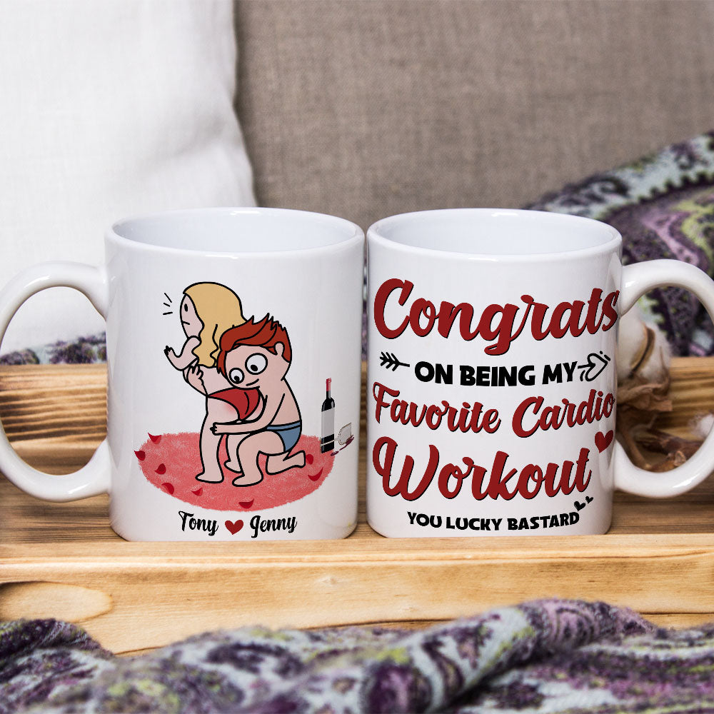 Congrats On Being My Favorite Cardio Workout Personalized Mug, Gift For Couple - Coffee Mug - GoDuckee