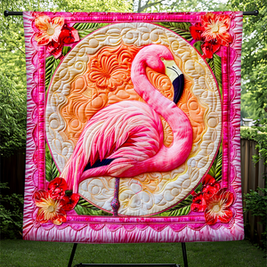 Personalized Gifts For Christmas Flamingo Quilt Bed Set 04HUPU051124