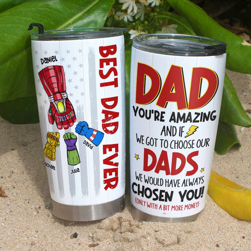 Dad You're Amazing, Gift For Father's Day, 05QHHN170523HA Personalized Family Tumbler - Tumbler Cup - GoDuckee