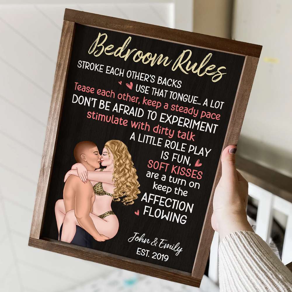 Bedroom Rules, Couple Gift, Personalized Poster, Naughty Couple Poster - Poster & Canvas - GoDuckee