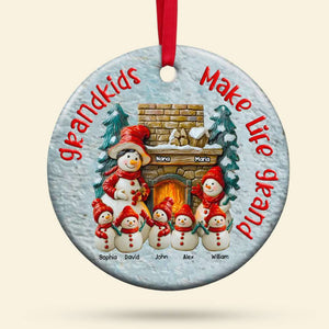 Personalized Gifts For Grandma Ornament Christmas 02ACDT130924 - Ornament - GoDuckee