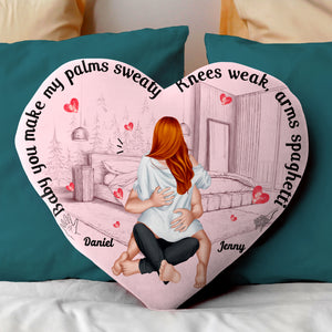 Personalized Gift For Couple Pillow Baby You Make My Palms Sweaty - Pillow - GoDuckee