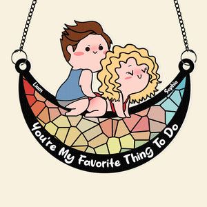 Personalized Gifts For Couple Suncatcher Ornament 01OHPU070624HH - Ornament - GoDuckee