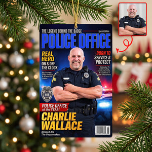 Police Officer Christmas Ornament Custom Photo Gifts 04HUQN260826