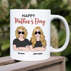 Happy Mother's Day, Gift For Mom, Personalized Mug, Mom And Kid Coffee Mug, Mother's Day Gift - Coffee Mug - GoDuckee