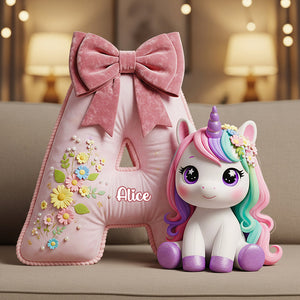 Unicorn Custom Shape Pillow Personalized Gifts For Kid 05PGDT171125 - Pillow - GoDuckee