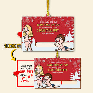 Personalized Gifts For Couple Wooden Slider Ornament 04ohtn181024hh - Ornament - GoDuckee