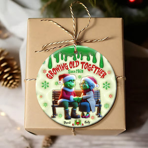 Personalized Gifts For Old Couple Ceramic Ornament 04ohqn281024 - Ornament - GoDuckee