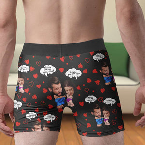 Personalized Photo Gift For Couple Boxer Wanna See My Magic Stick - Boxers & Briefs - GoDuckee