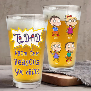 Personalized Gifts For Dad Beer Glass 01qhqn080524hh Father's Day - Drinkware - GoDuckee