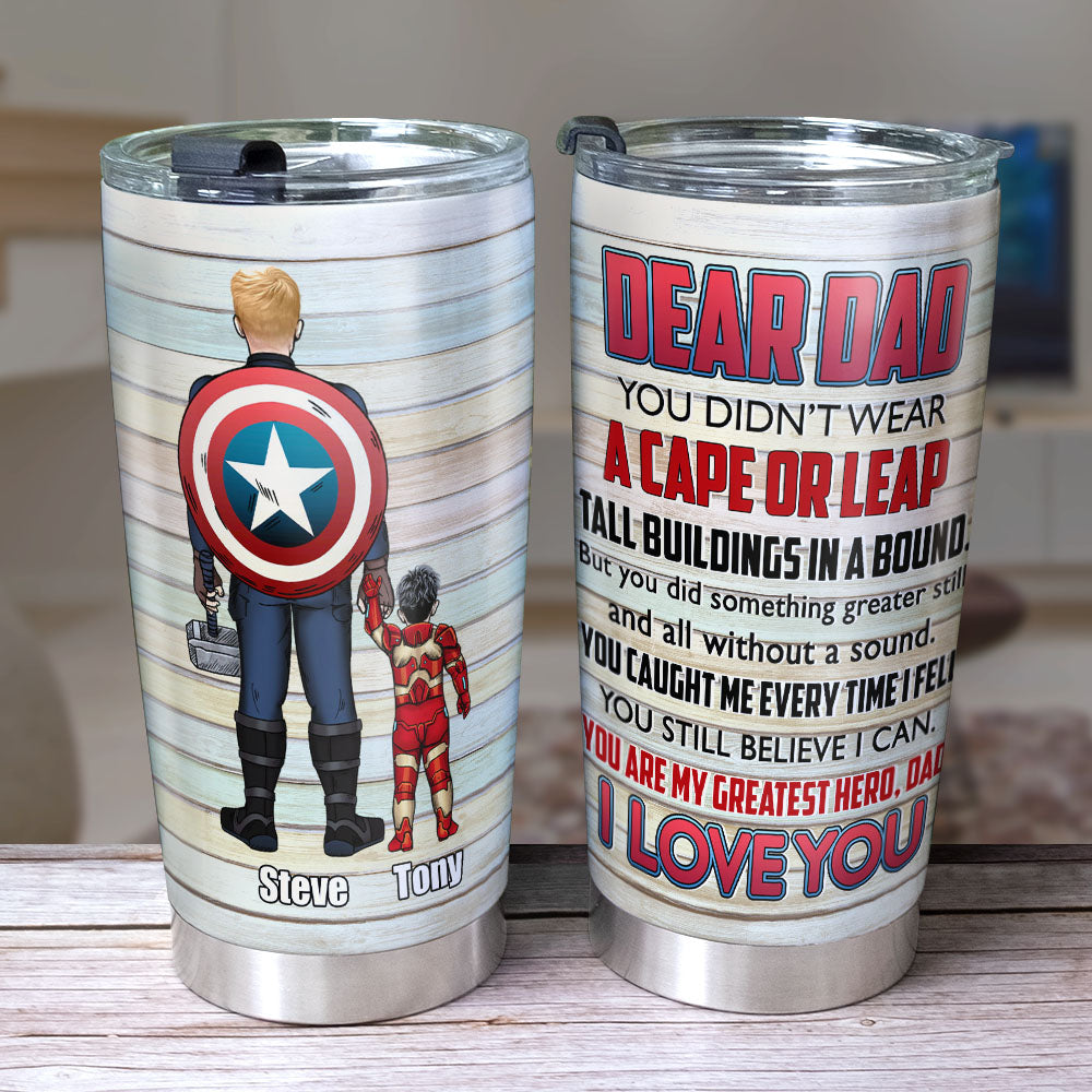 You Are My Greatest Hero Personalized Dad Tumbler TZ-TCTT-01HTPO260523TM - Tumbler Cup - GoDuckee