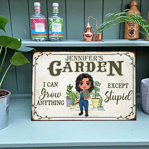 I Can Grow Anything, Gift For Farmer, Personalized Metal Sign, Gardening Lover Metal Sign - Metal Wall Art - GoDuckee