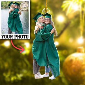 Custom Photo Gifts For Graduate, Upload Graduate With Friends Photo Christmas Ornament 42pgvp140924 - Ornament - GoDuckee