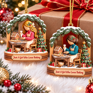 Baking Girl Christmas Ornament - Personalized Gifts For Baking Lovers 03pgqn151026 - Ornament - GoDuckee