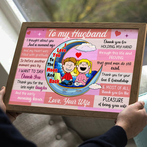 Personalized Gifts For Couple Canvas Love Moon Cartoon Lover 03XQQN231224HH - Poster & Canvas - GoDuckee