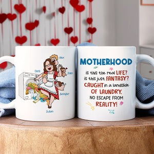 Personalized Gifts For Mom Coffee Mug Motherhood Real Life 04kahn120324hh - Coffee Mugs - GoDuckee