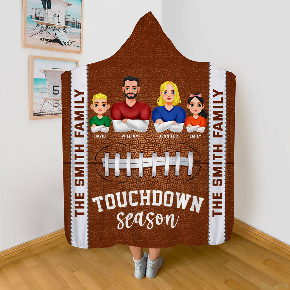 Personalized Gifts For Family Wearable Blanket Hoodie, American Football Lovers 02tgqn061124hg - Blanket - GoDuckee