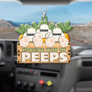 Personalized Gifts For Family Car Ornament Hanging With My Peeps 03QHDT190224 - Ornaments - GoDuckee