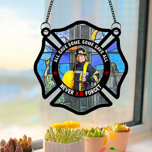 Custom Photo Gifts For Firefighter Suncatcher Ornament 06QNQN030824 - Ornament - GoDuckee