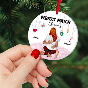 Perfect Match Obviously, Personalized Acrylic Custom Shape Ornament, Gift For Couple 03QHHN151123hh - Ornament - GoDuckee