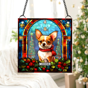 Personalized Gifts For Dog Lovers Suncatcher Ornament 05hutn090924 Chihuahua - Ornament - GoDuckee