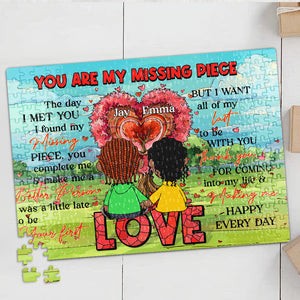 Personalized Gifts For Couple Lover Jigsaw Puzzle We are my missing piece 04XQMH121224HG - Jigsaw Puzzles - GoDuckee