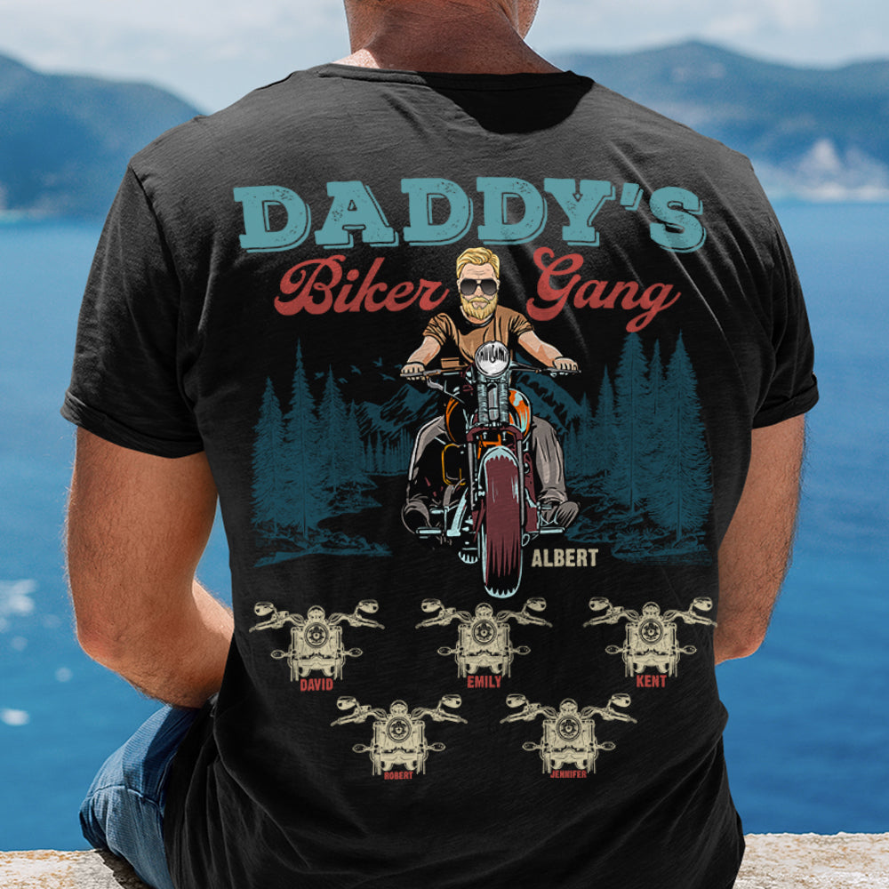 Daddy's Biker Gang- Gift For Dad- Personalized Shirt- Father's Day Shirt- Biker Dad Shirt - Shirts - GoDuckee