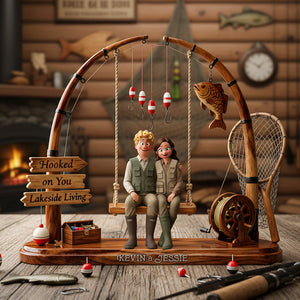 Fishing Couple Acrylic Plaque - Personalized Gifts For Couples 01ohta220126 - Shaped Plaques - GoDuckee