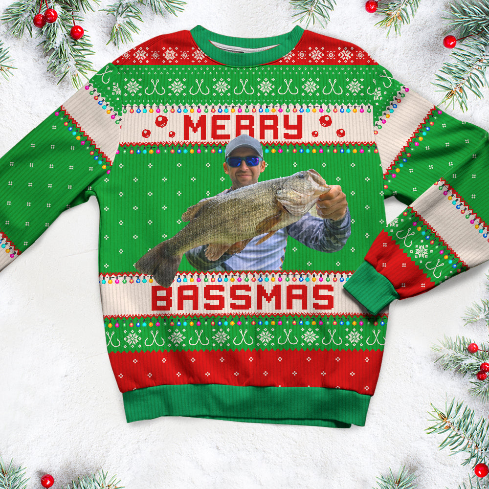 Custom Photo Gifts For Fishing Lovers Ugly Sweater 06acqn021024 - AOP Products - GoDuckee