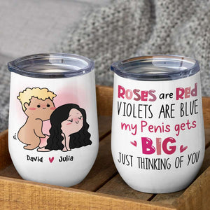 Roses Are Red, Violets Are Blue, Gift For Couple, Personalized Tumbler, Naughty Couple Tumbler, Couple Gift - Coffee Mug - GoDuckee