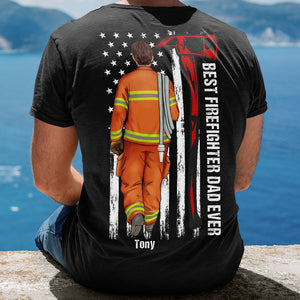 Best Firefighter Dad Ever Personalized Shirt, Gift For Father's Day - Shirts - GoDuckee