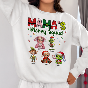 Personalized Gifts For Mom Christmas Shirt 01kapu081124 Mama's Merry Squad - Shirts - GoDuckee