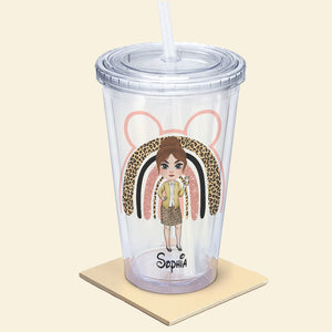 This Teacher Runs On Coffee And Magic - Personalized Acrylic Tumbler 01PGTN070823HH - Tumbler Cup - GoDuckee
