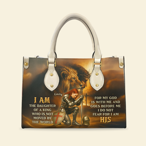 Kneeing Knight Leather Bag - Personalized Gifts For Christians 02hupu130625 - Leather Bag - GoDuckee