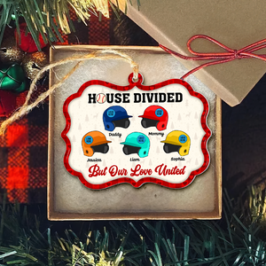 Baseball House Divided - Custom Team Logo Ornament For Baseball Lovers - Ornament - GoDuckee