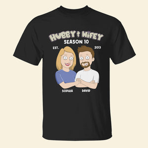 Hubby And Wifey Personalized Couple Shirt 02QHTN140723HH - Shirts - GoDuckee