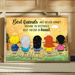 Personalized Gifts For Friends Canvas Print Best Friends Are Never Apart 06OHQN061224HG - Poster & Canvas - GoDuckee