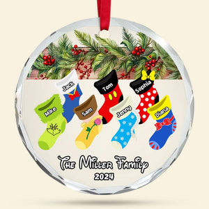 Personalized Gifts For Family Christmas Ornament Socks Family 03ACDT270924 - Ornament - GoDuckee