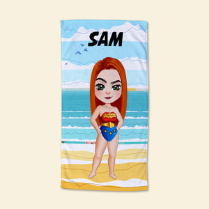 Super Besties, Personalized Beach Towel, Vacation Essentials, Gift For Besties 06qhtn140723pa - Beach Towel - GoDuckee