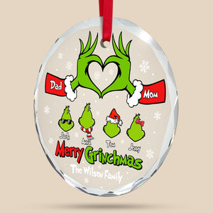 Personalized Gifts For Family Ornament, Cute Green Christmas Character 03natn170824 - Ornament - GoDuckee