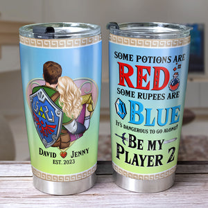 Romantic Couple, Personalized Tumbler, It's Dangerous To Go Alone, Gifts For Couple, 01qhpo200723hh - Tumbler Cup - GoDuckee