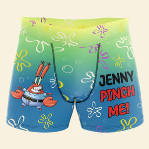 Personalized Gifts For Him Men's Boxers Pinch Me 01QHTN290124 - Boxers & Briefs - GoDuckee